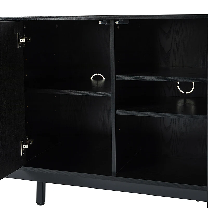 Beat Mid-century Modern 4-door Sideboard with Adjustable Shelf