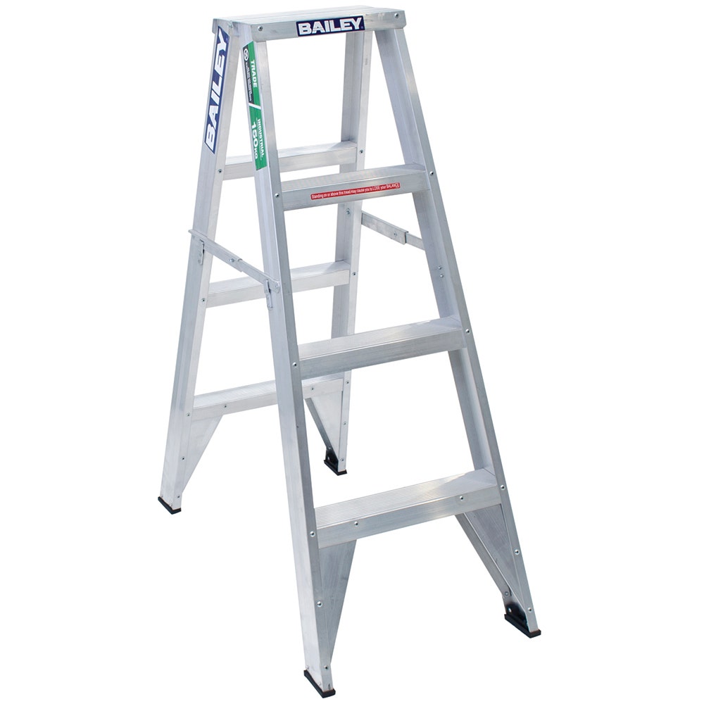 BAILEY 1.2m 150kg Aluminium Double Sided Step Ladder