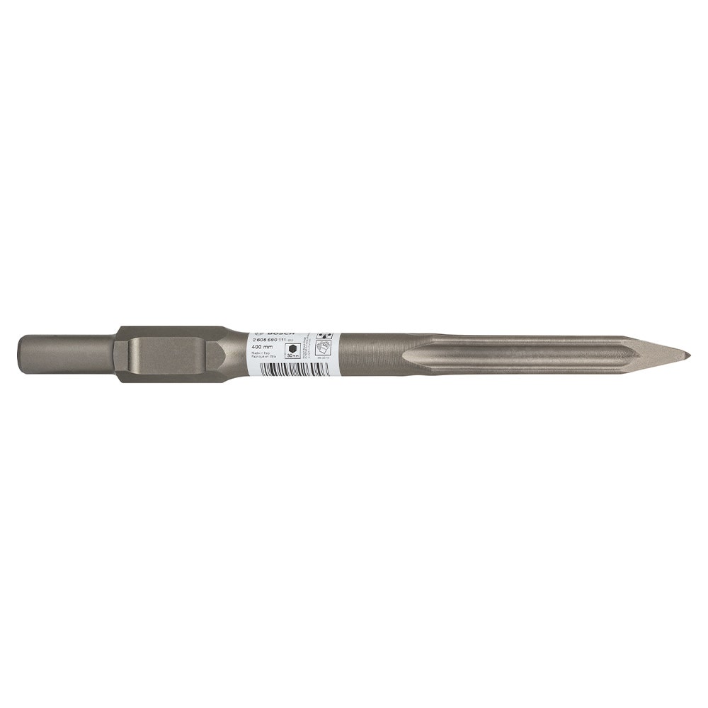 BOSCH 400mm 30mm-Hex Self-Sharpening Moil Pointed Chisel