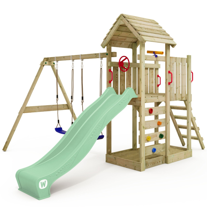 Climbing frame with wooden roof Wickey MultiFlyer