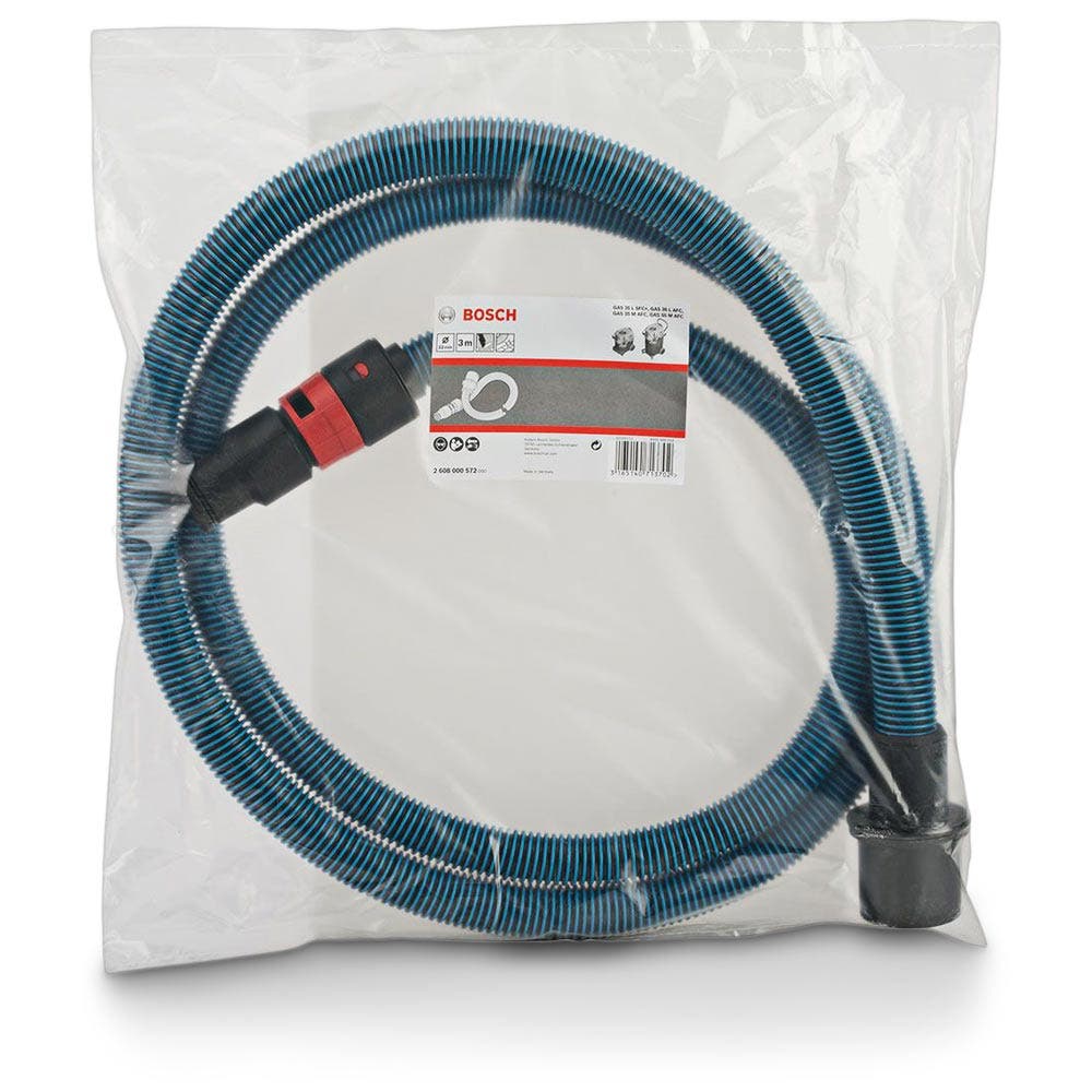 BOSCH 3m 22mm Antistatic Vacuum Hose 2608000572