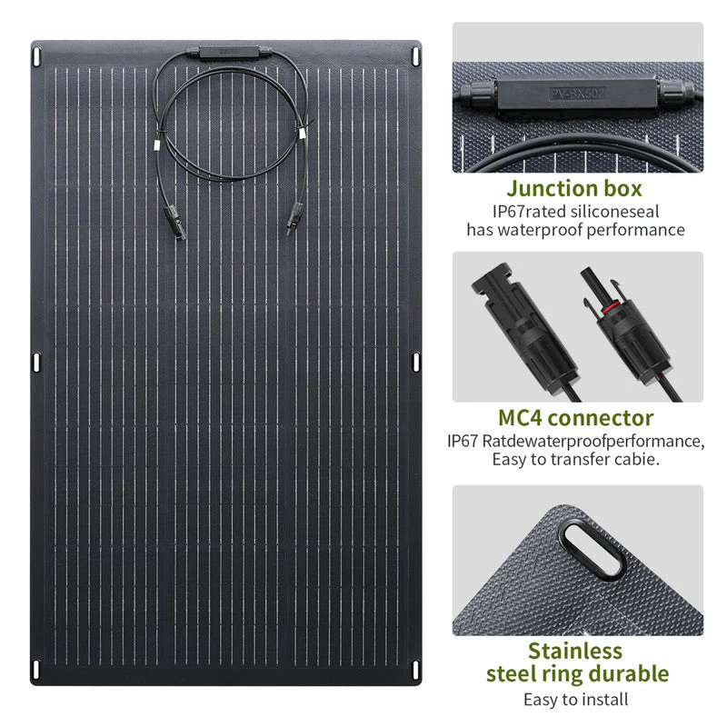 ALLPOWERS Solar Generator Kit 600W (R600 + SF100 100W Flexible Solar Panel)