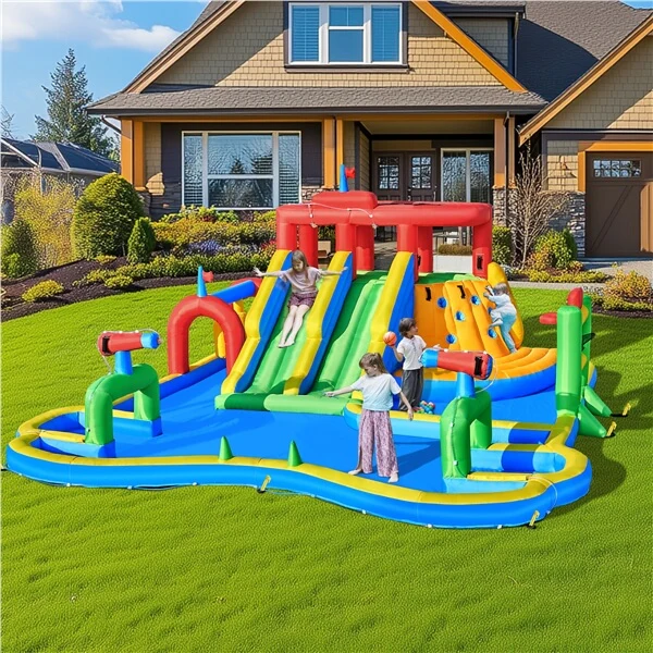 Yaheetech Large Inflatable Water Slide with Soccer Field