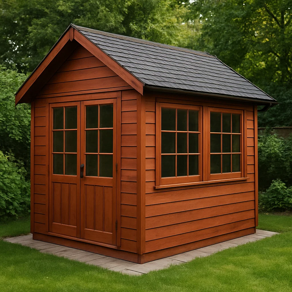 Caseta de Jardín Marrón de Madera para Jardín Exterior. 270×200×235 cm