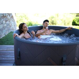 MSpa Mono Inflatable Hot Tub 6 Person Round Spa - Grey