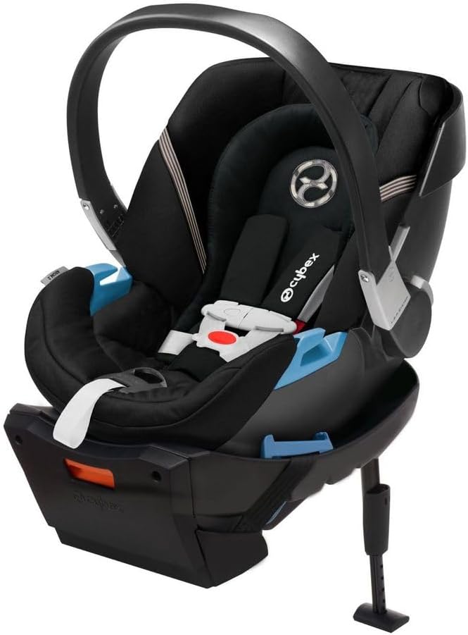 Cybex EOS 5-in-1 Travel Stroller + Aton 2 Infant Car Seat with SensorSafe & Load Leg – Converts from Carriage to Reversible Toddler Seat, Travel System Ready, Lightweight & Comfortable, Black/Black