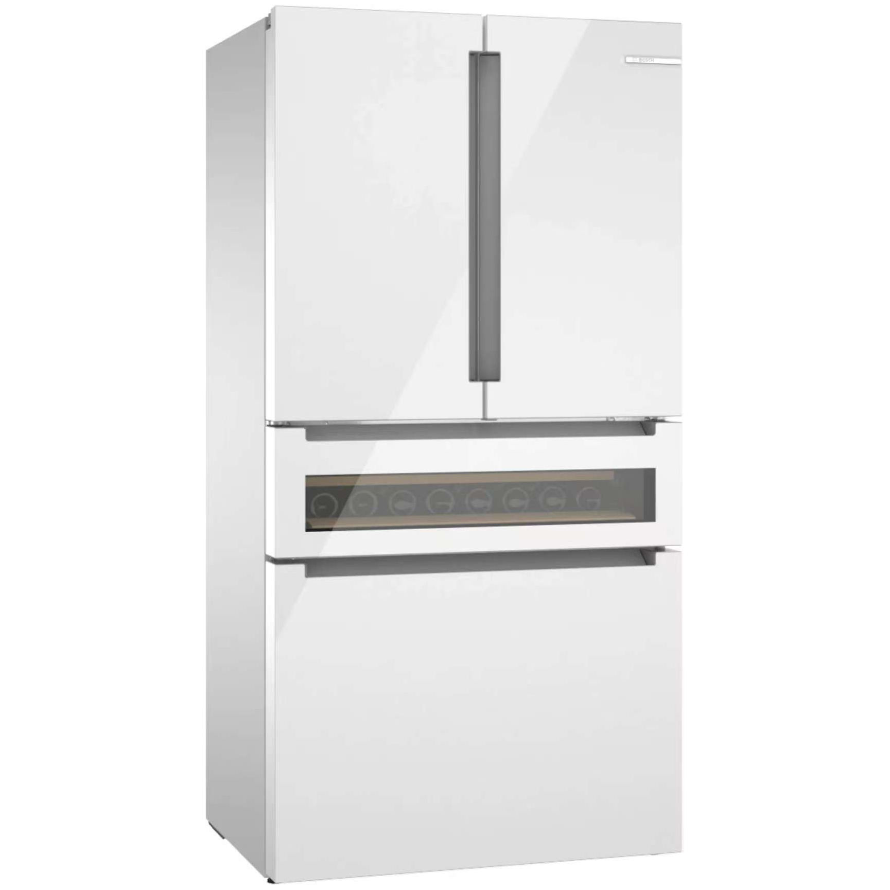 Bosch B36CL81ENW 800 Series French Door Bottom Mount Refrigerator. Glass door 36'' White. Total No Frost