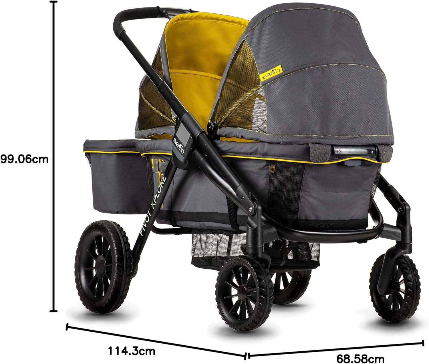 Evenflo Pivot Xplore All-Terrain Stroller Wagon (Adventurer Gray)