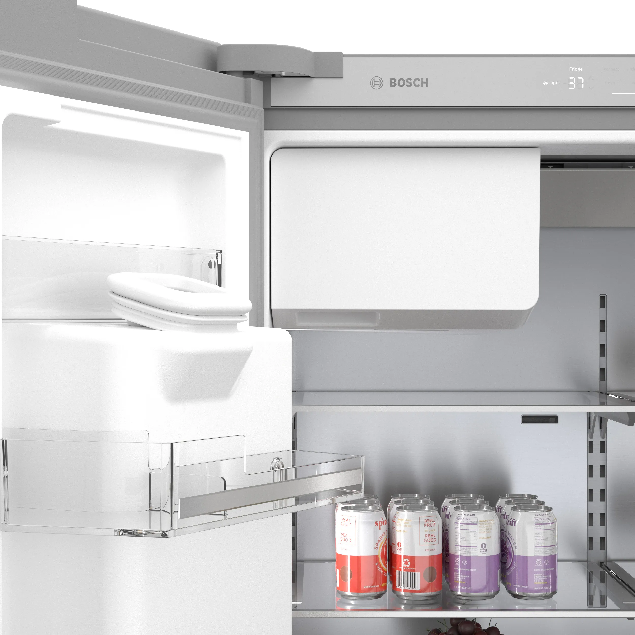 Bosch B36CD50SNS 500 Series French Door Bottom Mount Refrigerator 36'' Stainless steel (with anti-fingerprint). Total No Frost