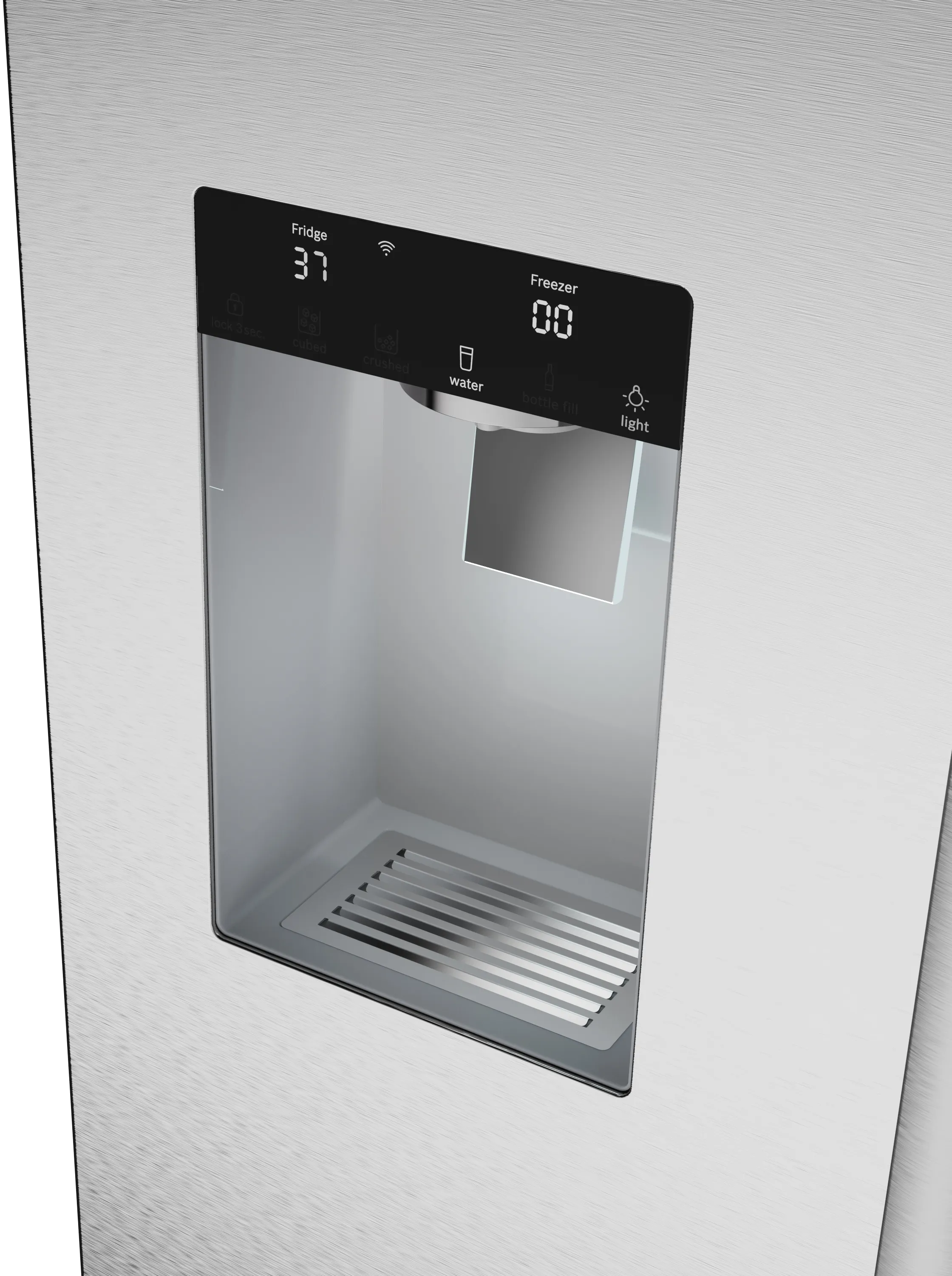 Bosch B36FD52SNS 500 Series French Door Bottom Mount Refrigerator 36'' Stainless steel (with anti-fingerprint). Total No Frost