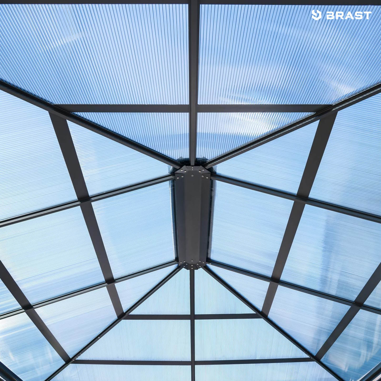 BRAST Alu Pavillon PREMIUM 3.6x4.8m beige