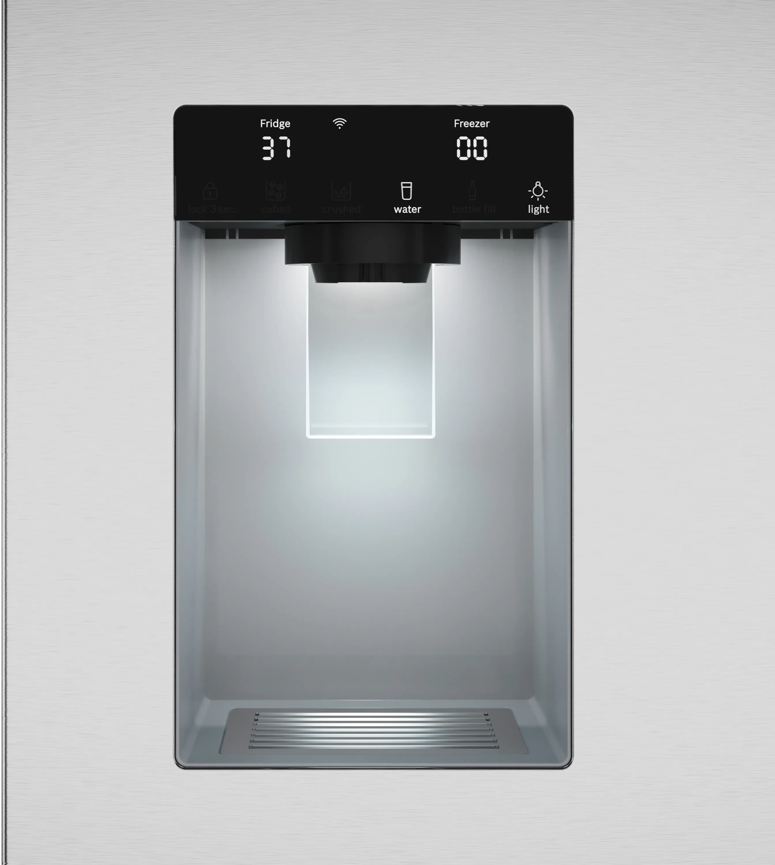 Bosch B36FD10ENS 100 Series French Door Bottom Mount Refrigerator 36'' Stainless steel (with anti-fingerprint). Total No Frost