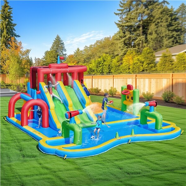 Yaheetech Large Inflatable Water Slide with Soccer Field