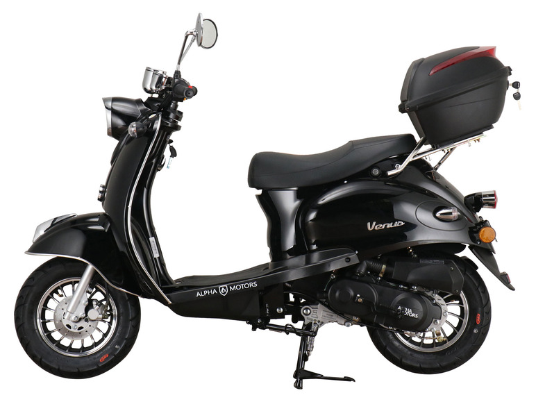 Alpha Motors Mofaroller Venus 50 ccm EURO 5 schwarz inkl. Topcase
