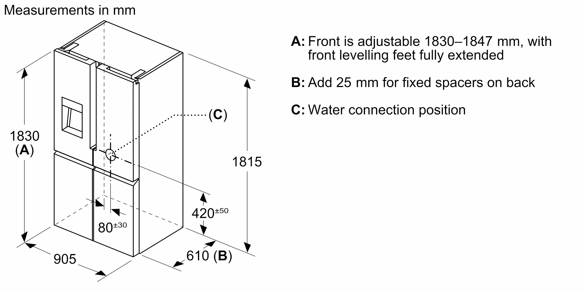 SIEMENS KF96DPXEA iQ700 French door bottom freezer. multi door 183 x 90.5 cm Brushed black steel antiFingerprint. Total noFrost