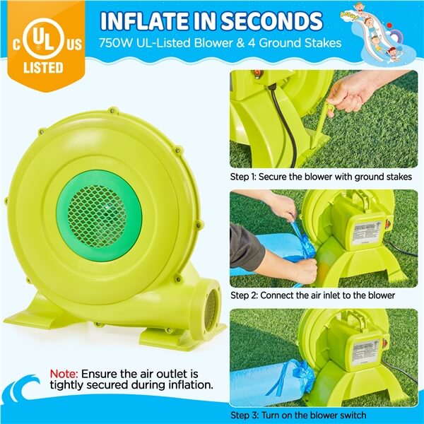 Yaheetech 10 in 1 Inflatable Water Slide