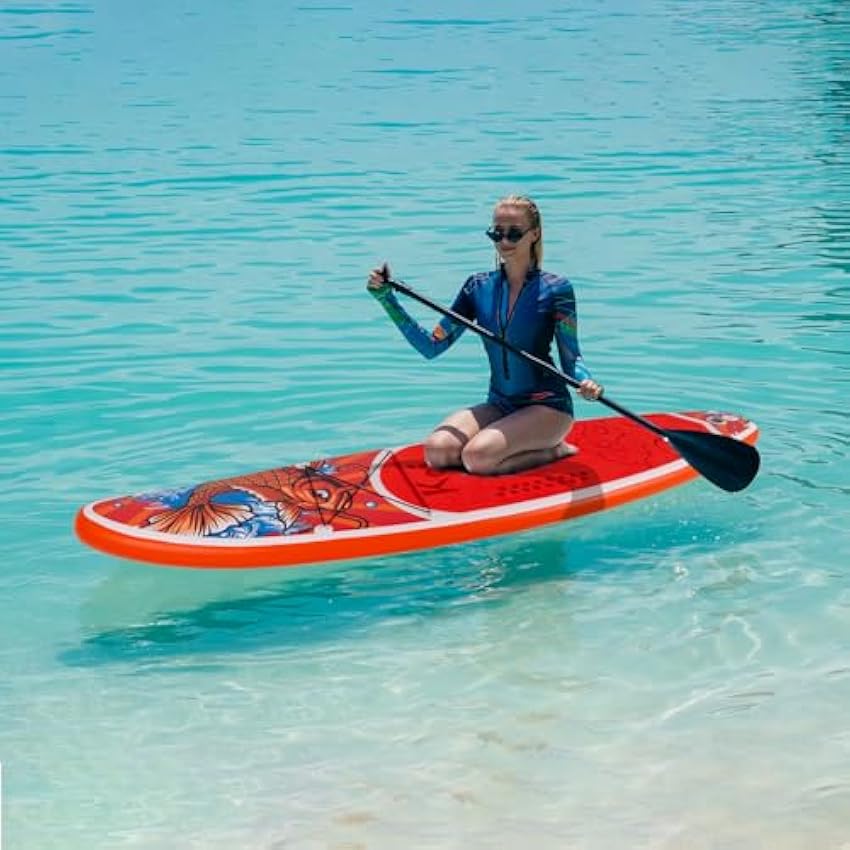 FunWater Inflatable Paddleboard Stand Up Paddle Board with Ultra-Light SUP Premium Accessories Non-Slip Comfort Deck for Youth＆Adults