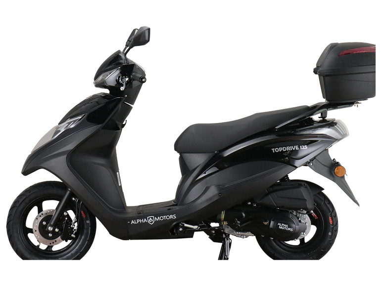 Alpha Motors Motorroller Topdrive 125 ccm 85 km/h EURO 5 schwarz inkl. Topcase
