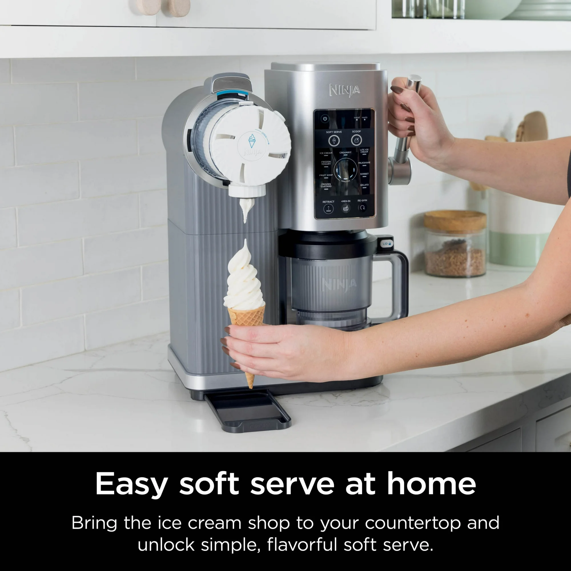 Ninja Swirl™ by CREAMi® Soft Serve and Ice Cream Maker, 13 One-Touch Programs, NC701