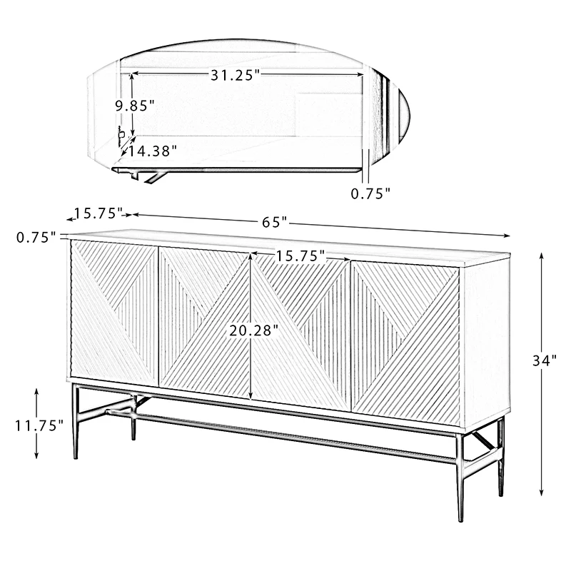 Vilhelm 65 Wide Sideboard