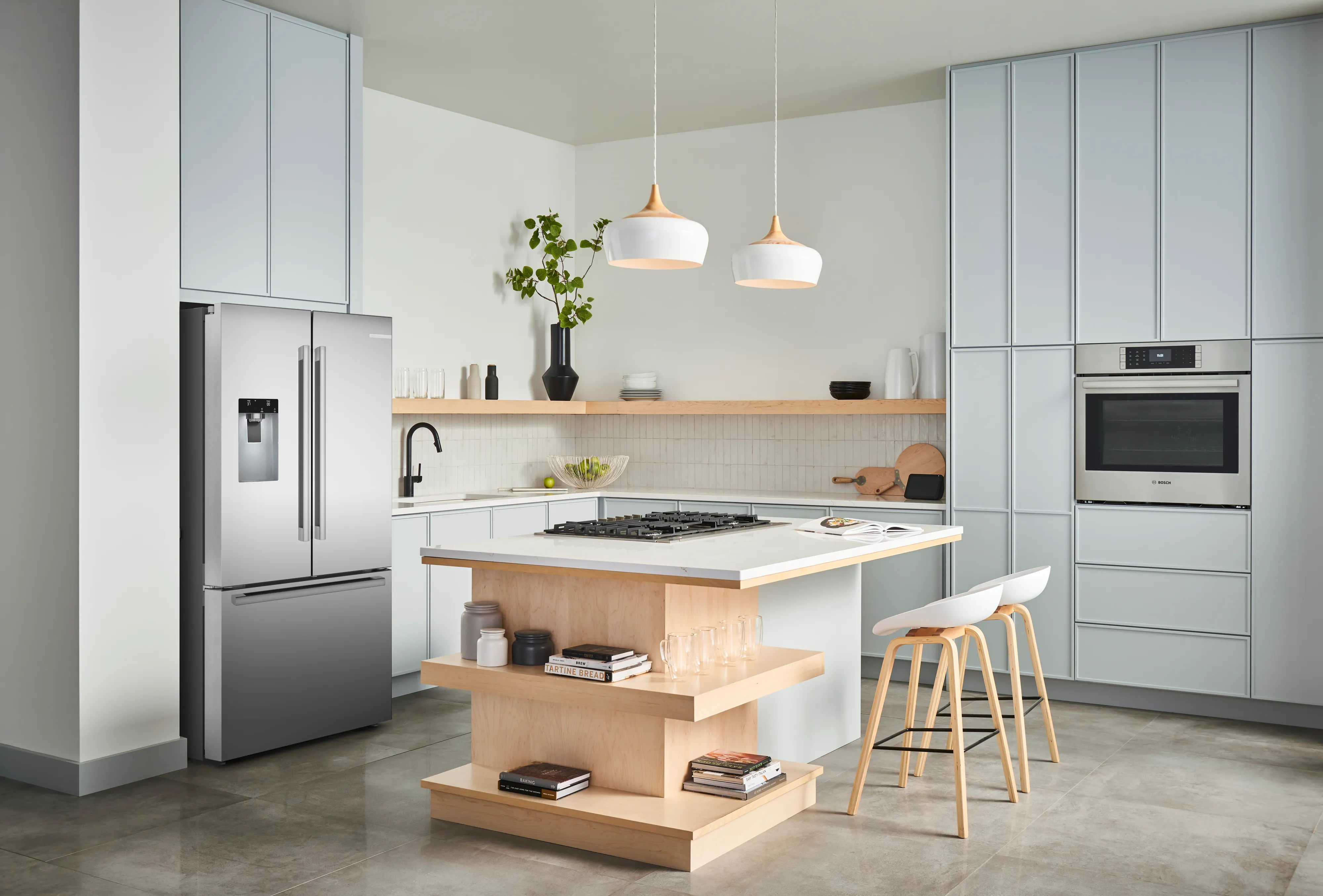 Bosch B36FD52SNS 500 Series French Door Bottom Mount Refrigerator 36'' Stainless steel (with anti-fingerprint). Total No Frost