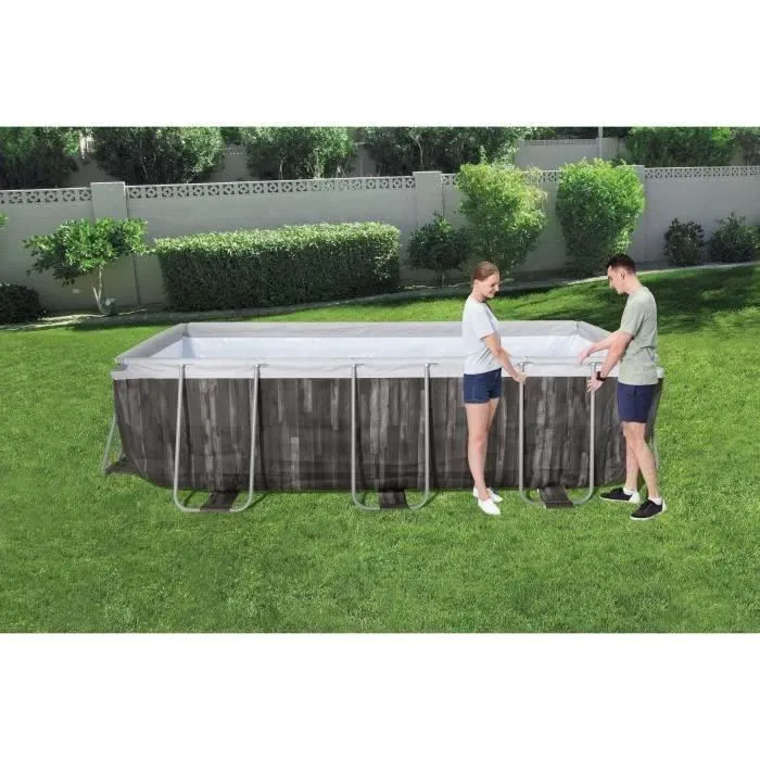 Kit Piscine hors sol tubulaire BESTWAY - Power Steel™ - 427 x 250 x 100 cm + Robot nettoyeur automatique