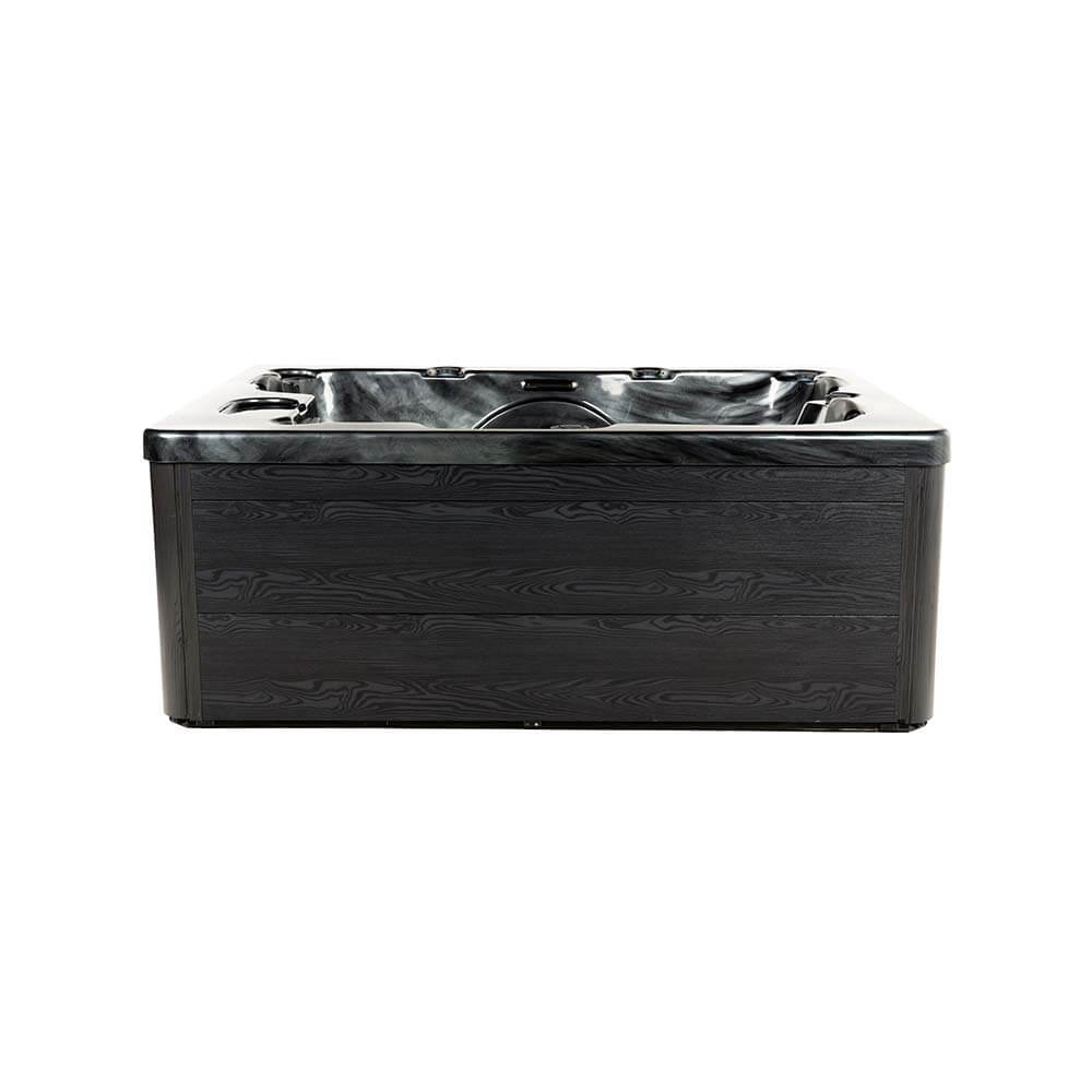 HOME DELUXE - Outdoor Whirlpool Black MARBLE inkl. Treppe und Thermoabdeckung