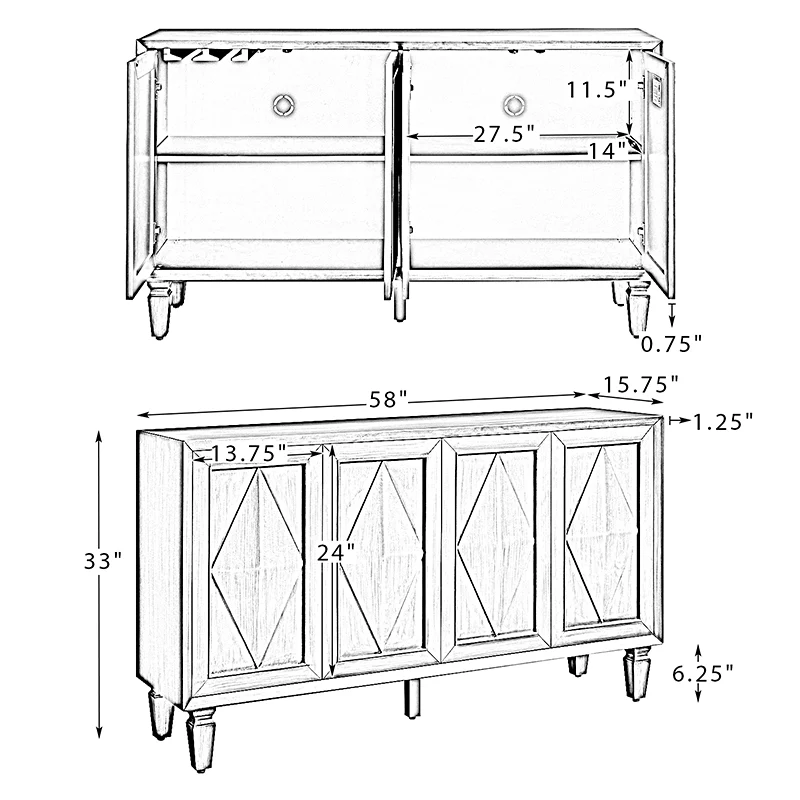 Marcie 58¡± Wide Sideboard