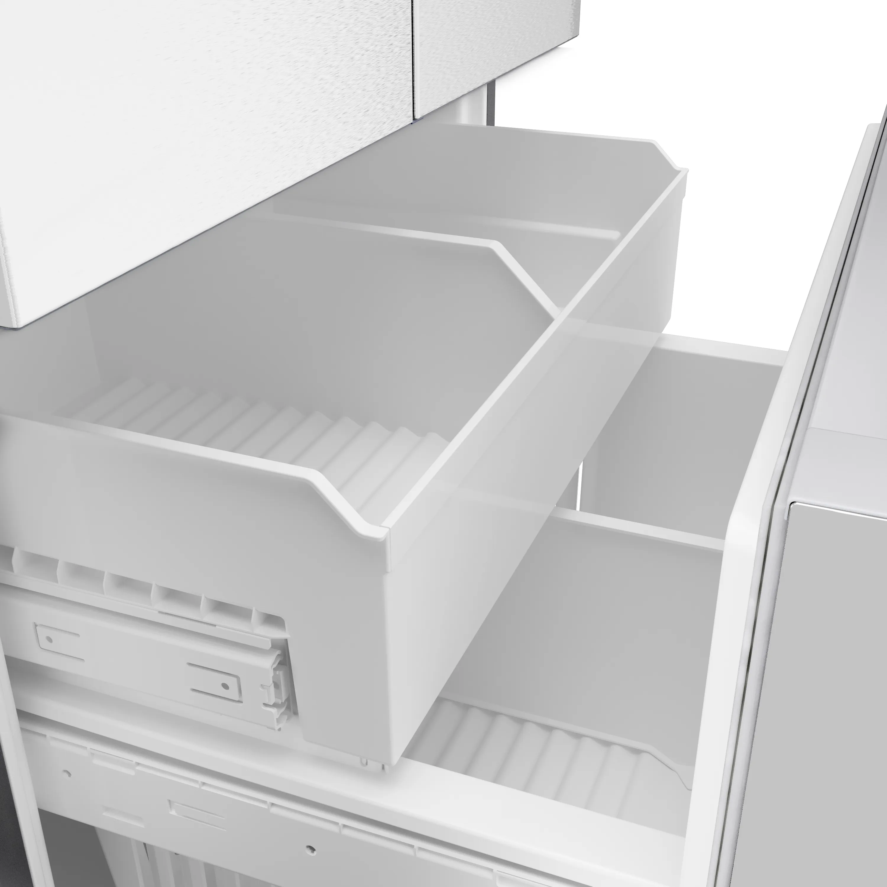 Bosch B36FD10ENS 100 Series French Door Bottom Mount Refrigerator 36'' Stainless steel (with anti-fingerprint). Total No Frost