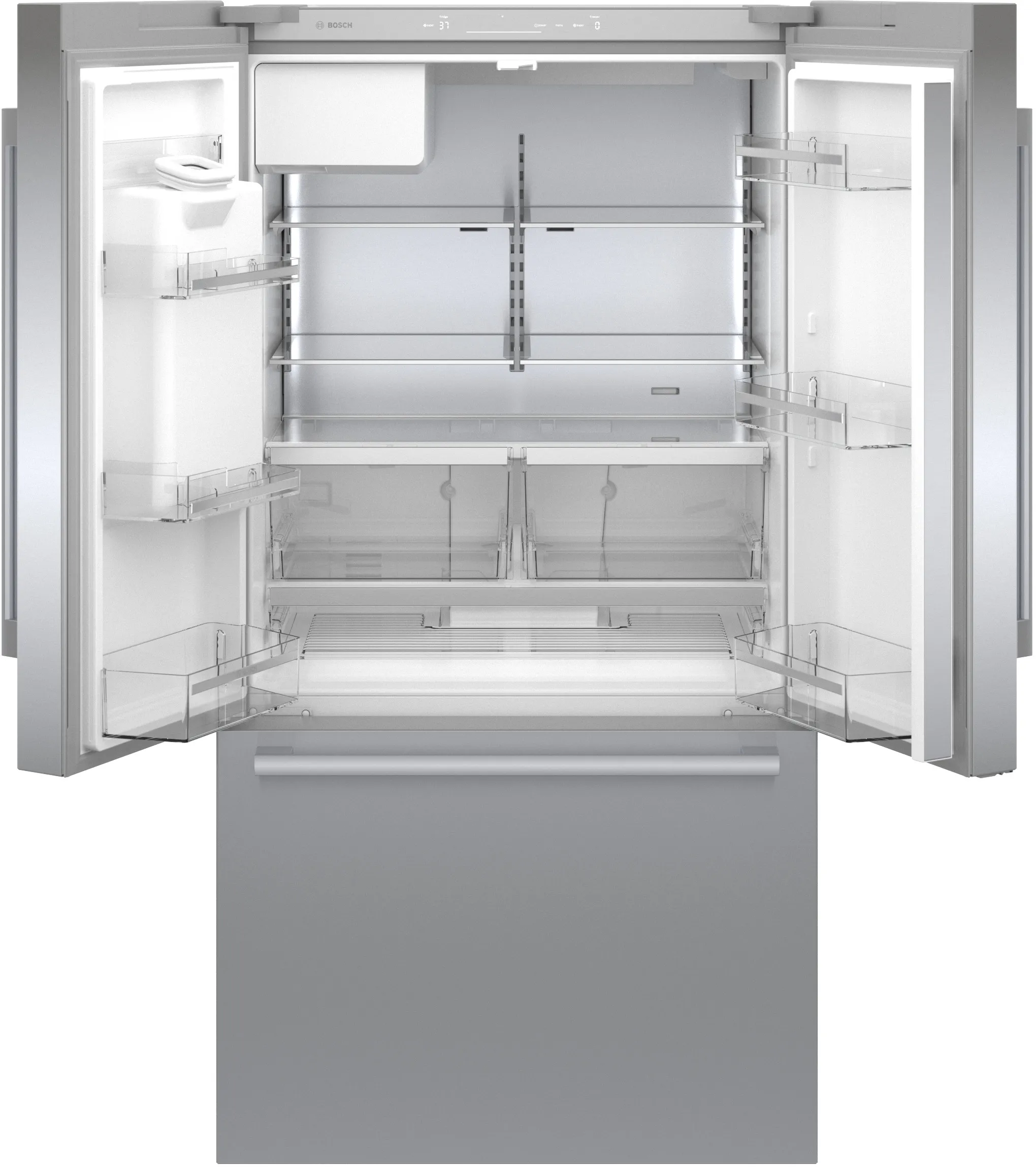 Bosch B36CD50SNS 500 Series French Door Bottom Mount Refrigerator 36'' Stainless steel (with anti-fingerprint). Total No Frost