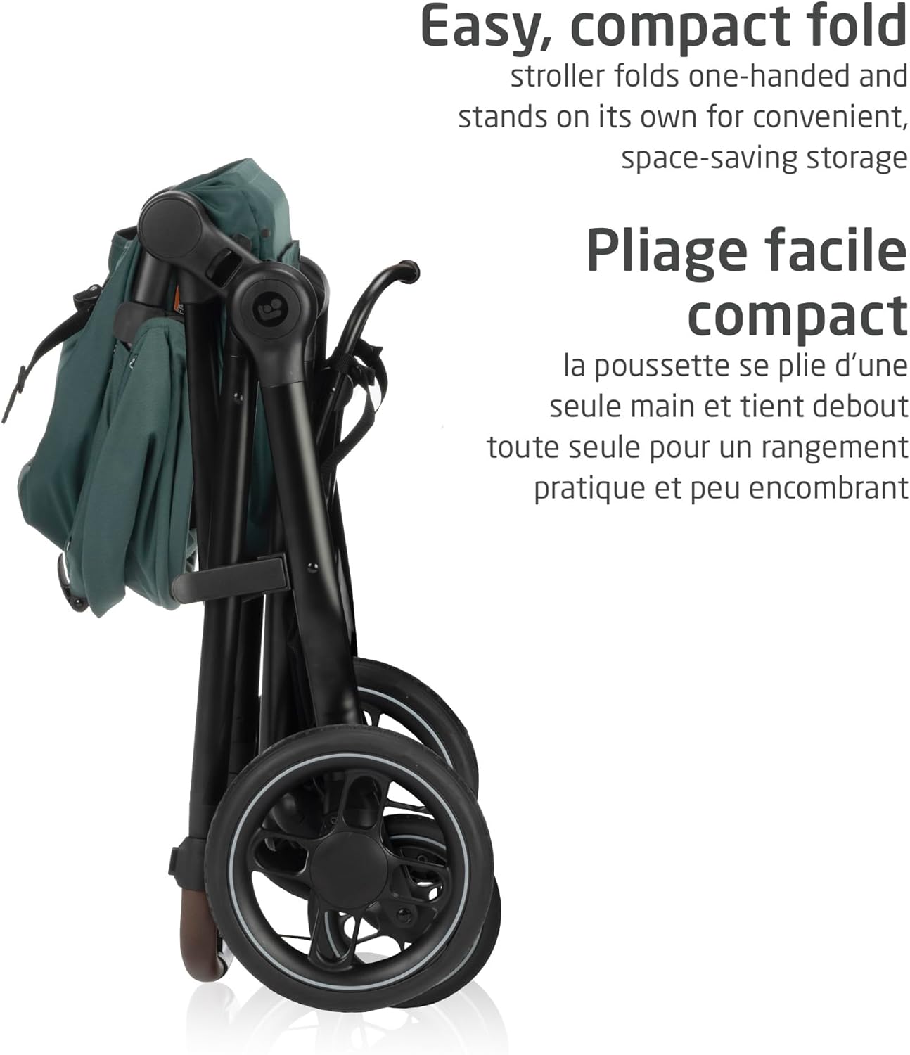 Maxi-Cosi New Generation Zelia Luxe 5-in-1 Modular Travel System, Carriage Mode, Reversible Toddler Seat, Mico Infant Car Seat (included), Enhanced All-Terrain Wheels, Use from Birth – Essential Green