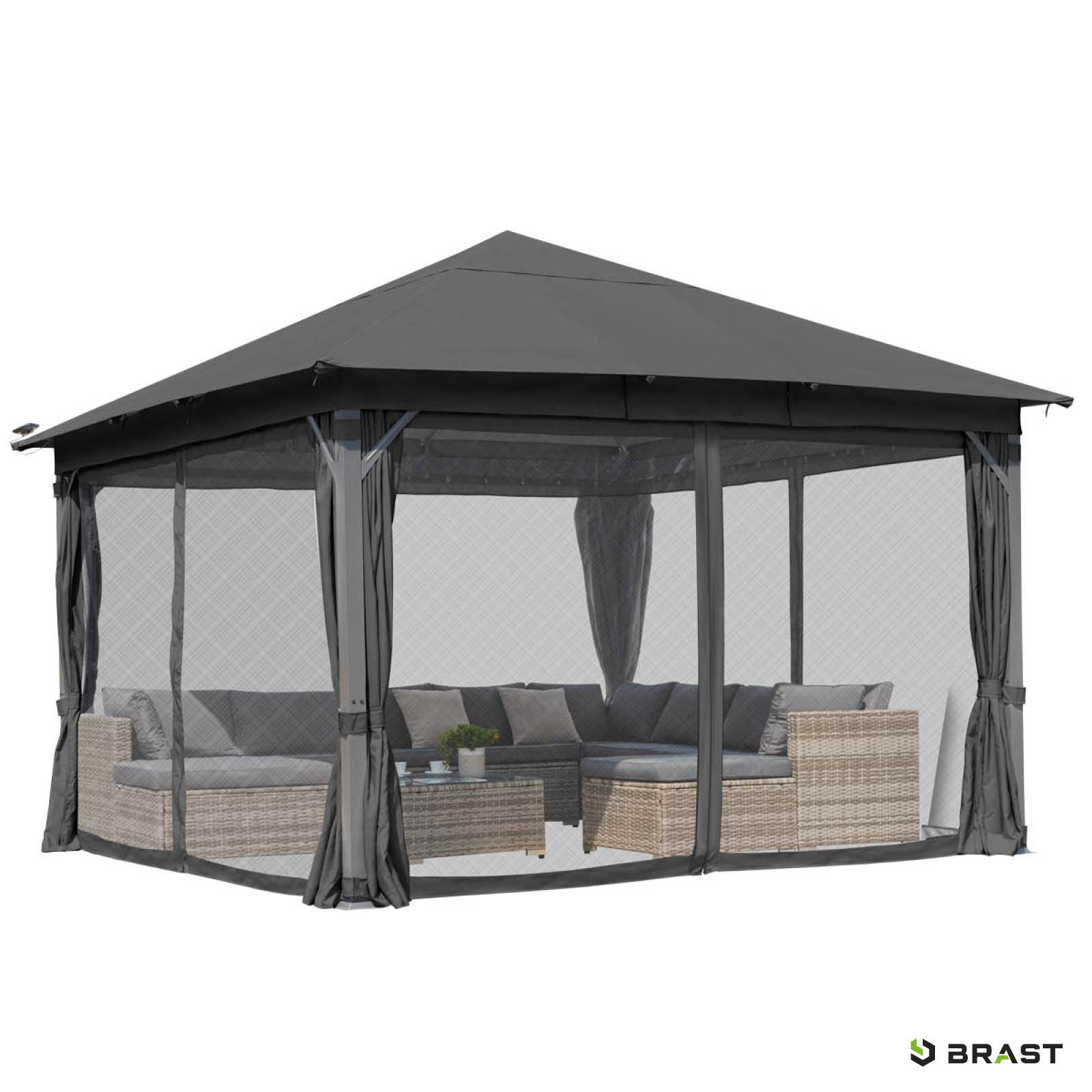 BRAST Alu Pavillon INFINITY 4x4m dunkelgrau