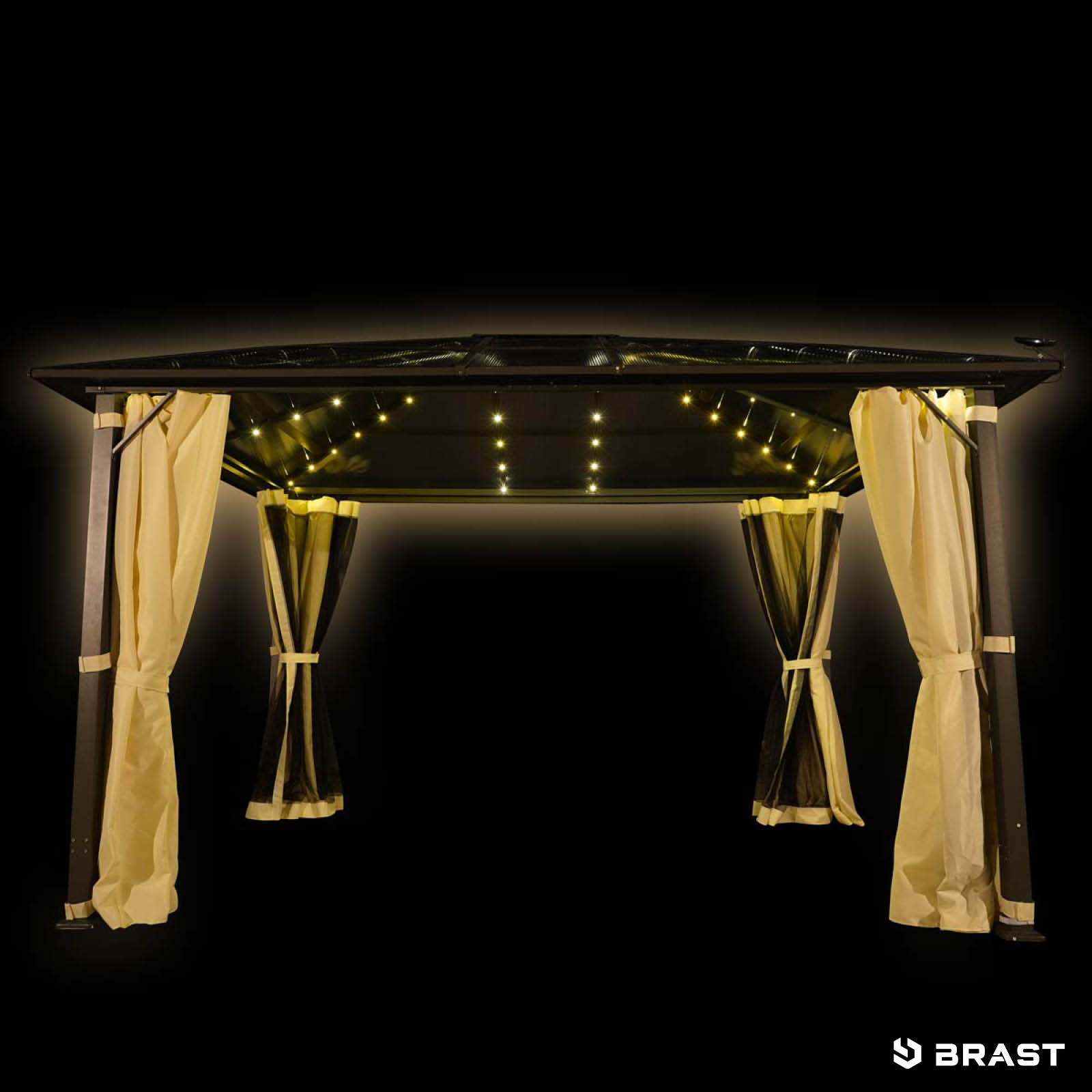 BRAST Alu-Pavillon SUMMERDREAM 3x4m beige inkl. LEDs