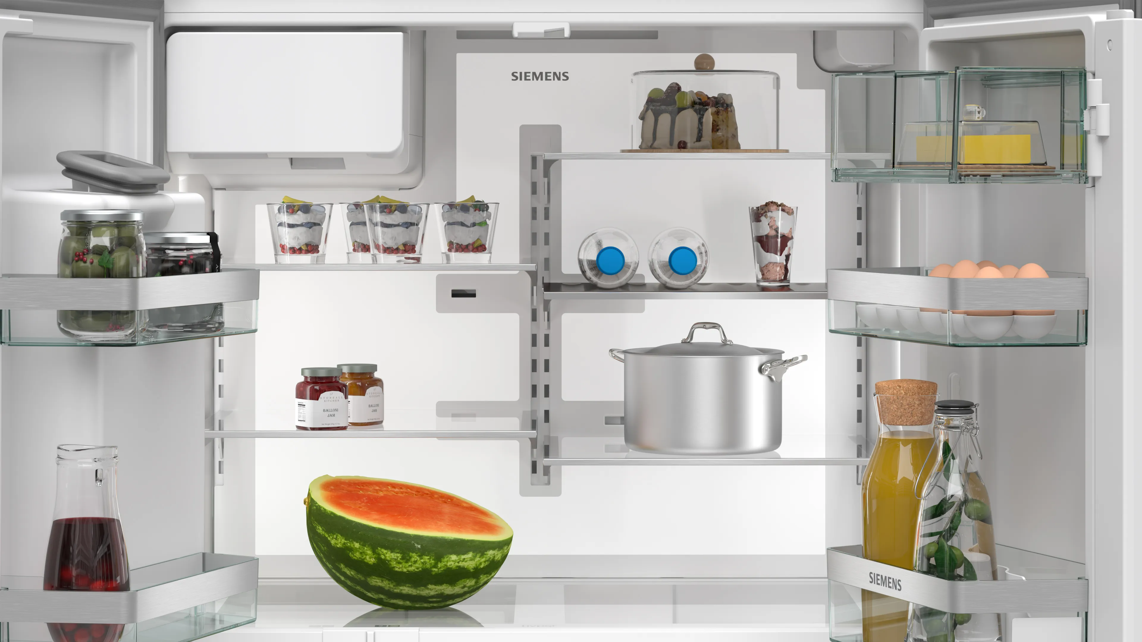 SIEMENS KF96DPXEA iQ700 French door bottom freezer. multi door 183 x 90.5 cm Brushed black steel antiFingerprint. Total noFrost