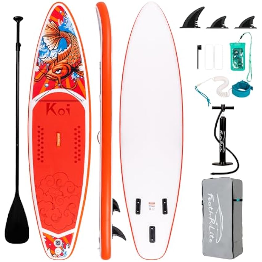 FunWater Inflatable Paddleboard Stand Up Paddle Board with Ultra-Light SUP Premium Accessories Non-Slip Comfort Deck for Youth＆Adults