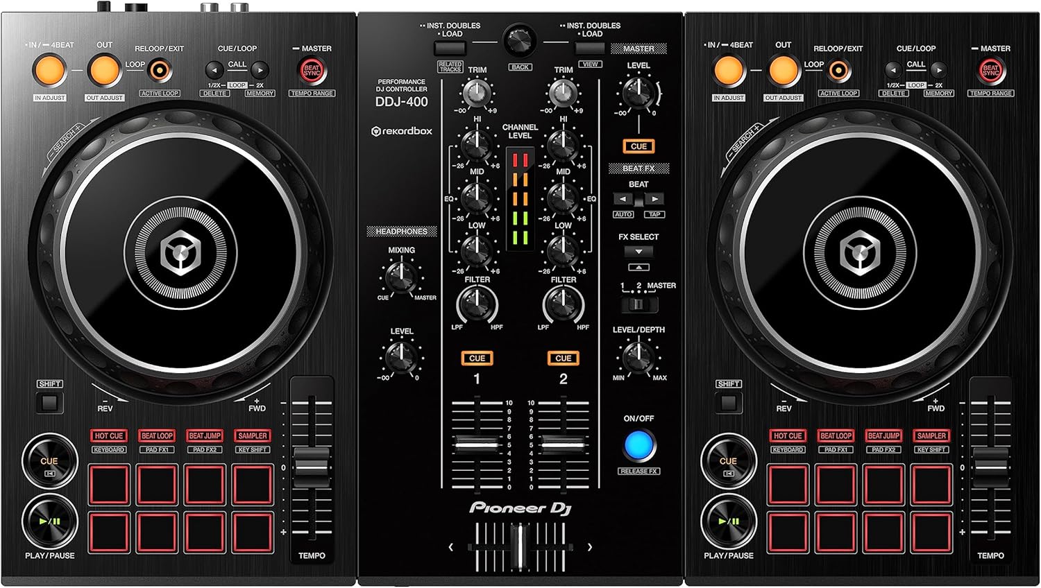 Pioneer DJ DDJ-400 2-Deck Rekordbox DJ Controller