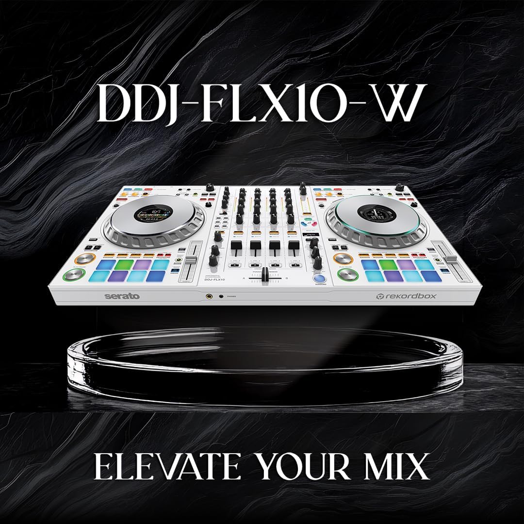 Pioneer DJ DDJ-FLX10 Limited Edition - 4-channel DJ controller for Rekordbox & Serato - White