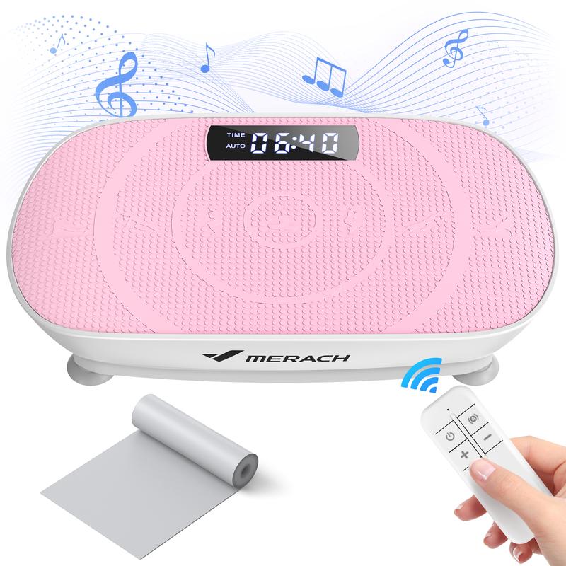 MERACH - Vibrationsplatte, Trainingsgerät für Lymphdrainage und Ganzkörpertraining, Fitness-Vibrationsplattform für Muskelaufbau, Fettverbrennung und verbesserte Durchblutung – Sichtbare Ergebnisse in zwei Wochen