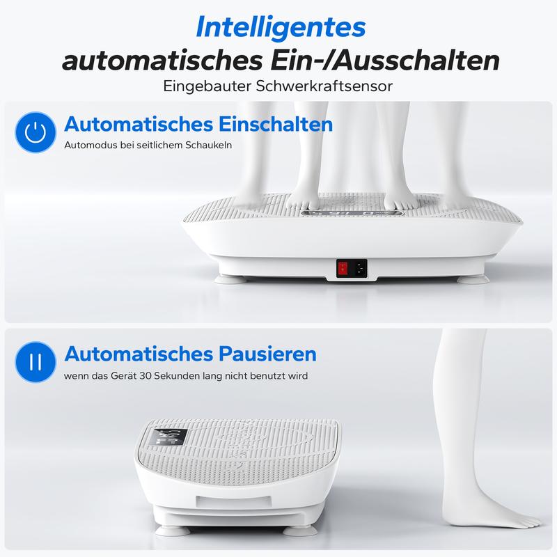 MERACH - Vibrationsplatte, Trainingsgerät für Lymphdrainage und Ganzkörpertraining, Fitness-Vibrationsplattform für Muskelaufbau, Fettverbrennung und verbesserte Durchblutung – Sichtbare Ergebnisse in zwei Wochen