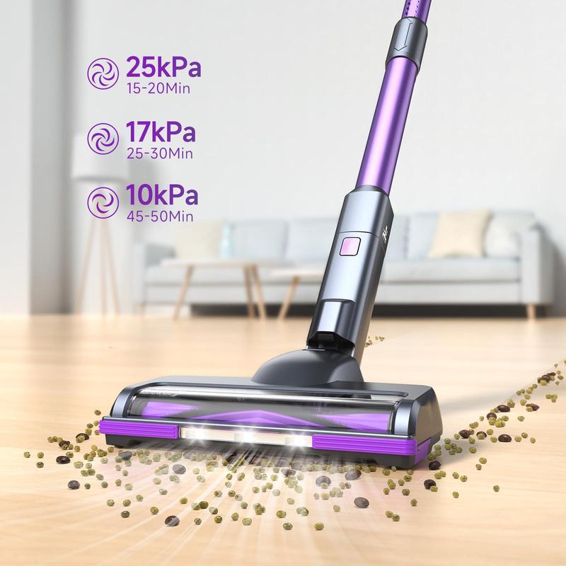 Lubluelu-Cordless Self-Standing Vacuum Cleaner, 25KPa leistungsstarke Saugkraft, 220W Stick Hoover für Tierhaare, Hartböden und Teppiche, 600ml Mülleimer