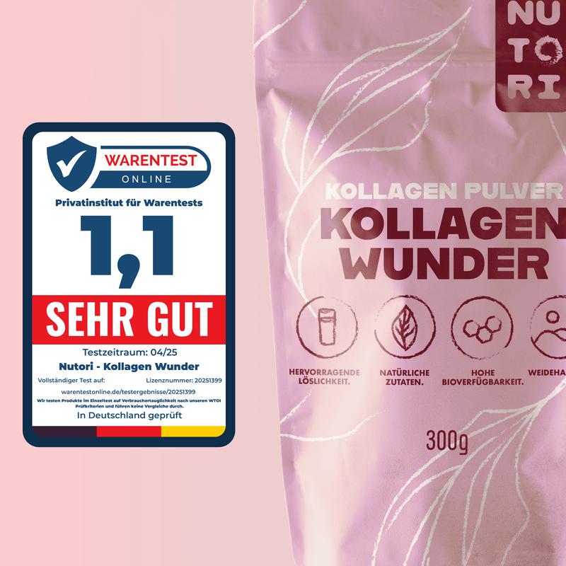 Nutori - Kollagen Pulver - Weidehaltung - Kollagen Hydrolysat Peptide - Made in Germany - laborgeprüft