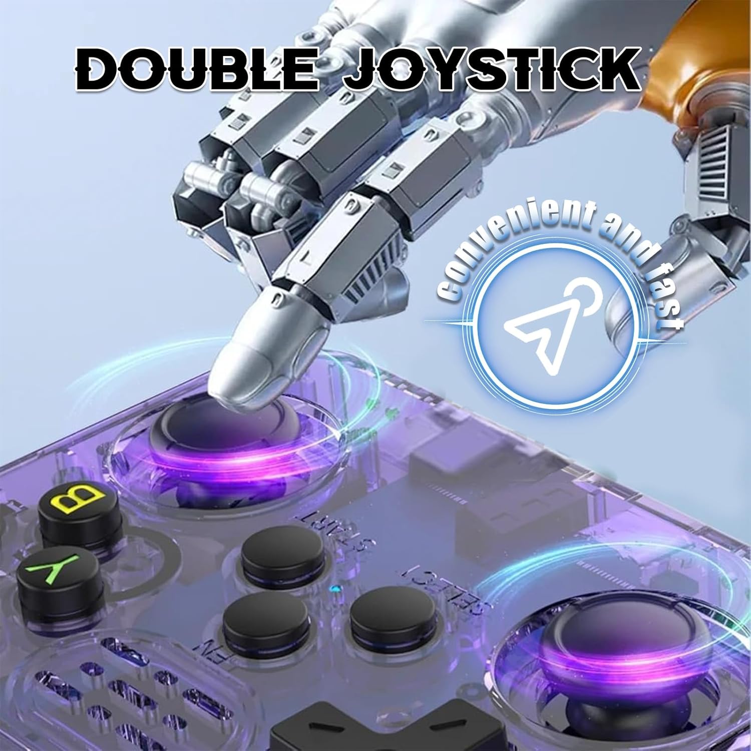 KINMRIS R36S Retro Handheld Spielkonsole, Retro Konsole 3,5-Zoll-IPS-Bildschirm, 128 G über 40.000 Spiele, tragbare Spielkonsole für Kinder und Erwachsene, unterstützt mehrere Emulatoren (Lila)