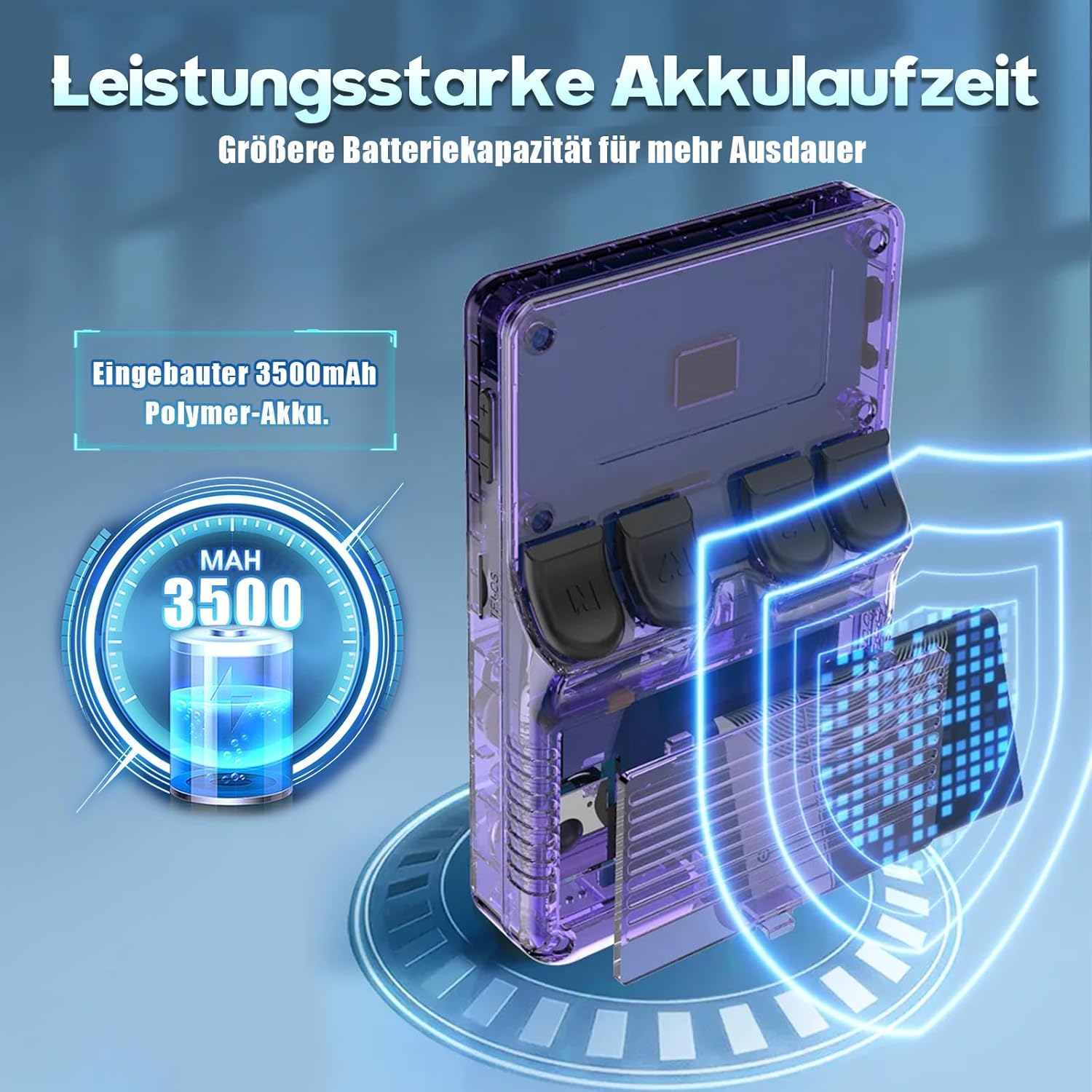 KINMRIS R36S Retro Handheld Spielkonsole, Retro Konsole 3,5-Zoll-IPS-Bildschirm, 128 G über 40.000 Spiele, tragbare Spielkonsole für Kinder und Erwachsene, unterstützt mehrere Emulatoren (Lila)