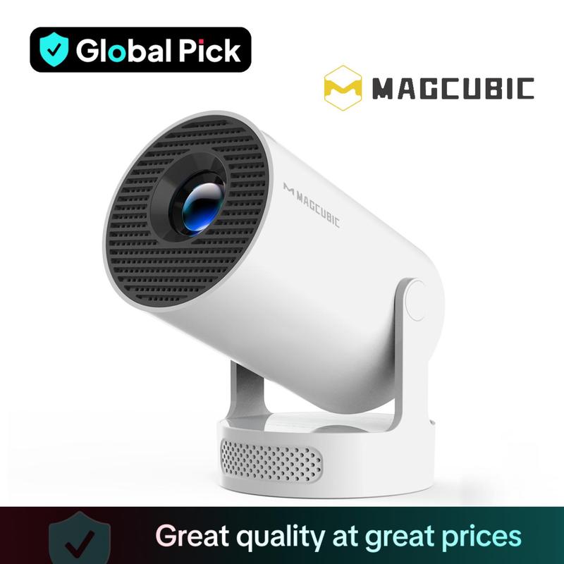 MAGCUBIC Tragbarer Projektor, 290ANSI Android 11 Tragbarer Projektor, WiFi6 BT5.4 Eingebauter Lautsprecher Mini Smart Projektor für Zuhause