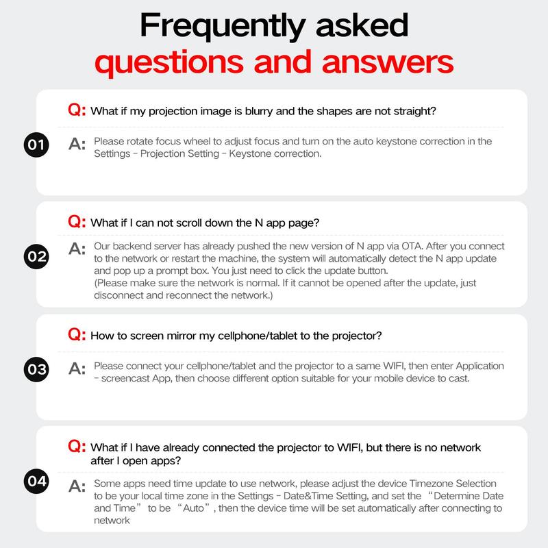 MAGCUBIC Tragbarer Projektor, 290ANSI Android 11 Tragbarer Projektor, WiFi6 BT5.4 Eingebauter Lautsprecher Mini Smart Projektor für Zuhause