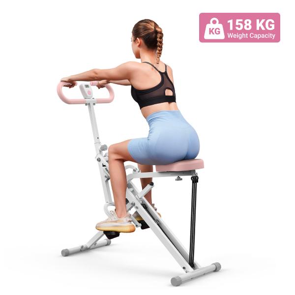 MERACH Squat Machine Glutes Workout Adjustable Resistance Foldable Exercise Equipment Leg Exercise Machine, FathersDayGift with 350lbs Weight Capacity, Rowing Machine