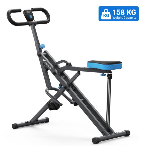 MERACH Squat Machine Glutes Workout Adjustable Resistance Foldable Exercise Equipment Leg Exercise Machine, FathersDayGift with 350lbs Weight Capacity, Rowing Machine