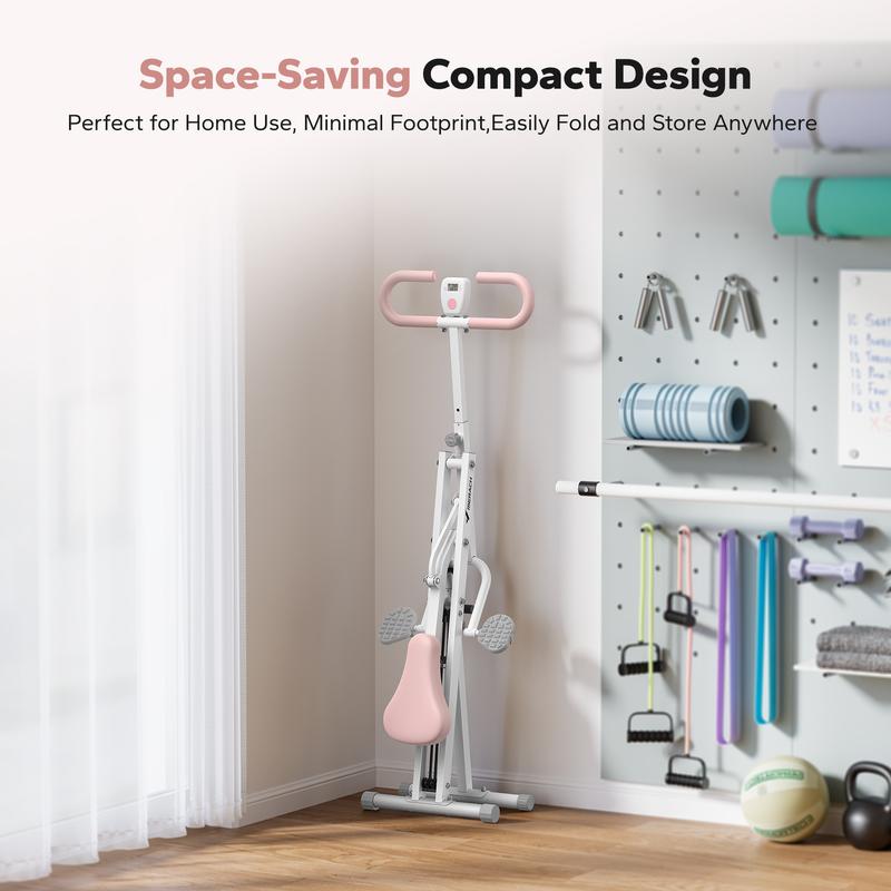 MERACH Squat Machine Glutes Workout Adjustable Resistance Foldable Exercise Equipment Leg Exercise Machine, FathersDayGift with 350lbs Weight Capacity, Rowing Machine