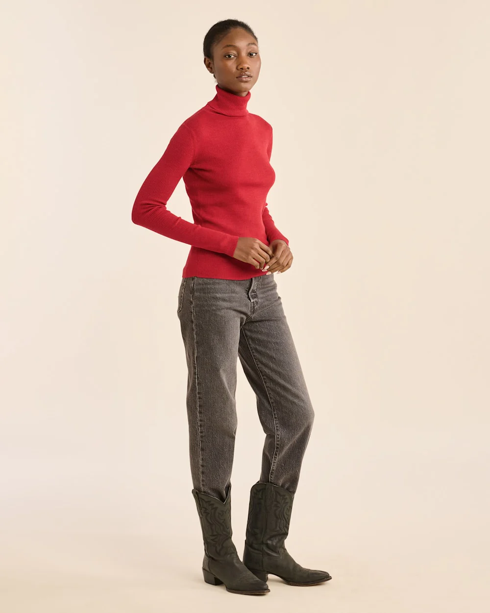 WOMEN'S FITTED MERINO TURTLENECK
