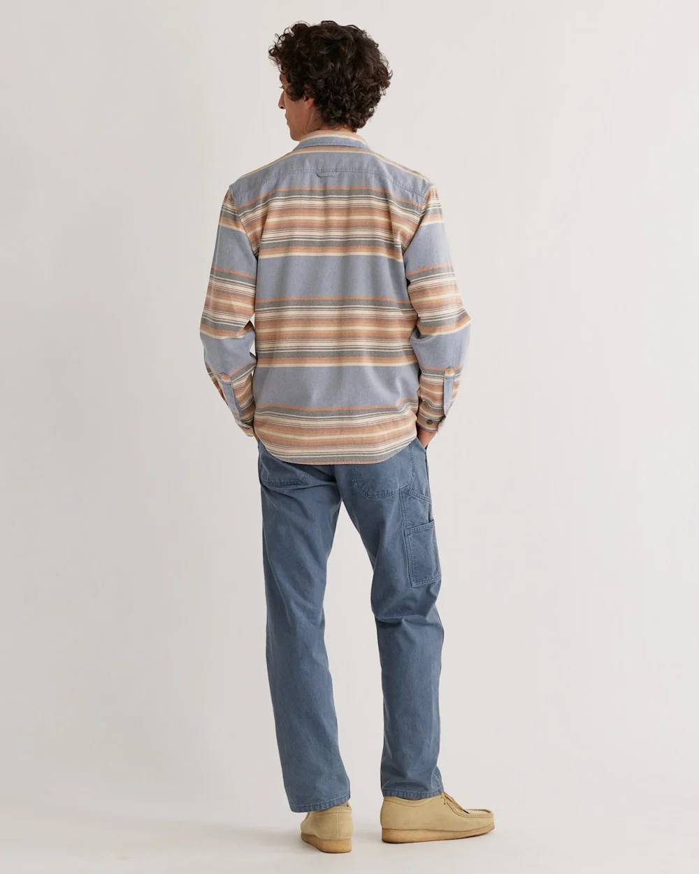 MEN'S STRIPED BEACH SHACK COTTON SHIRT